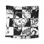 Grunge Skull Square Tapestry (Small)