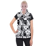 Grunge Skull Women s Button Up Vest