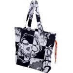 Grunge Skull Drawstring Tote Bag