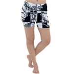 Grunge Skull Lightweight Velour Yoga Shorts