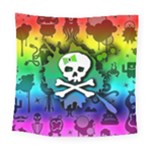 Kawaii Rainbow Skull Square Tapestry (Large)