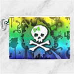 Kawaii Rainbow Skull Canvas Cosmetic Bag (XL)