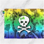 Kawaii Rainbow Skull Canvas Cosmetic Bag (XXXL)