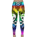 Kawaii Rainbow Skull Lightweight Velour Classic Yoga Leggings