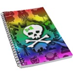 Kawaii Rainbow Skull 5.5  x 8.5  Notebook