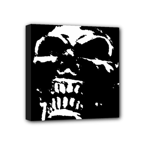 Morbid Skull Mini Canvas 4  x 4  (Stretched) from ArtsNow.com