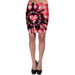 Love Heart Splatter Bodycon Skirt