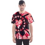 Love Heart Splatter Men s Sports Mesh Tee