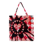 Love Heart Splatter Grocery Tote Bag