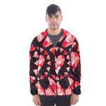 Love Heart Splatter Men s Hooded Windbreaker