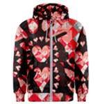 Love Heart Splatter Men s Zipper Hoodie