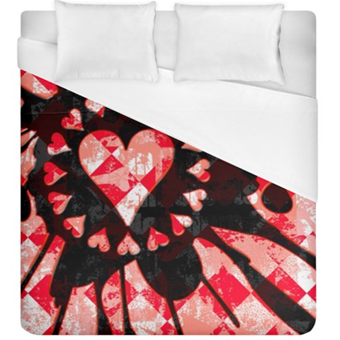 Love Heart Splatter Duvet Cover (King Size) from ArtsNow.com