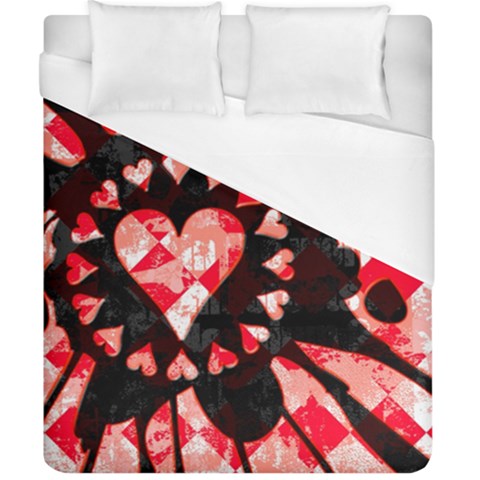 Love Heart Splatter Duvet Cover (California King Size) from ArtsNow.com