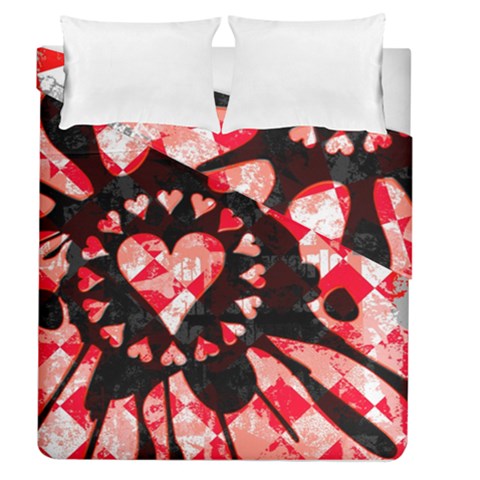 Love Heart Splatter Duvet Cover Double Side (Queen Size) from ArtsNow.com