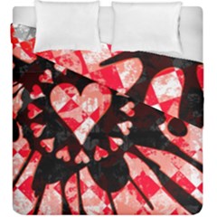 Love Heart Splatter Duvet Cover Double Side (King Size) from ArtsNow.com