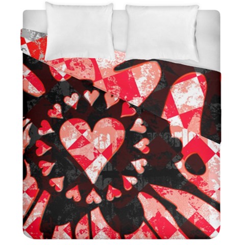 Love Heart Splatter Duvet Cover Double Side (California King Size) from ArtsNow.com
