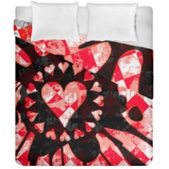 Love Heart Splatter Duvet Cover Double Side (California King Size) from ArtsNow.com