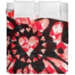 Love Heart Splatter Duvet Cover Double Side (California King Size)