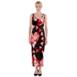 Love Heart Splatter Fitted Maxi Dress