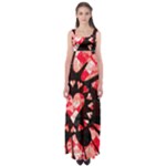 Love Heart Splatter Empire Waist Maxi Dress