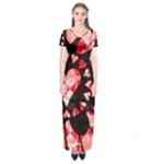 Love Heart Splatter Short Sleeve Maxi Dress