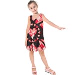 Love Heart Splatter Kids  Sleeveless Dress