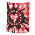 Love Heart Splatter Medium Tapestry