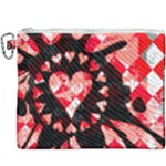 Love Heart Splatter Canvas Cosmetic Bag (XXXL)