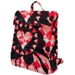 Love Heart Splatter Flap Top Backpack