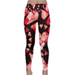 Love Heart Splatter Lightweight Velour Classic Yoga Leggings