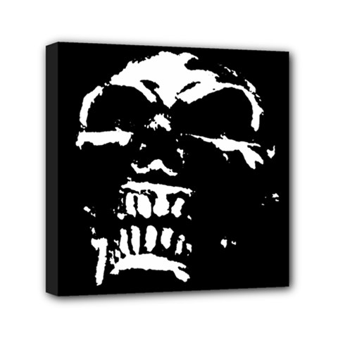 Morbid Skull Mini Canvas 6  x 6  (Stretched) from ArtsNow.com