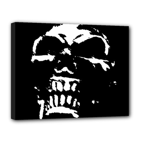Morbid Skull Canvas 14  x 11  (Stretched) from ArtsNow.com