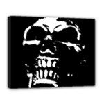 Morbid Skull Canvas 14  x 11  (Stretched)