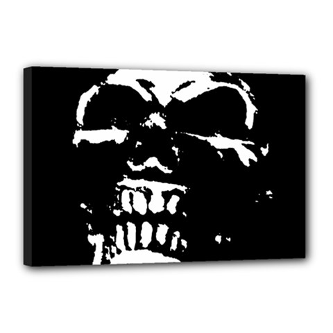 Morbid Skull Canvas 18  x 12  (Stretched) from ArtsNow.com