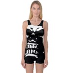 Morbid Skull One Piece Boyleg Swimsuit