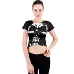 Morbid Skull Crew Neck Crop Top