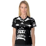 Morbid Skull V-Neck Sport Mesh Tee