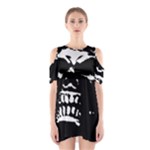 Morbid Skull Shoulder Cutout One Piece Dress