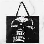 Morbid Skull Zipper Large Tote Bag