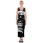 Morbid Skull Fitted Maxi Dress