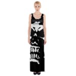 Morbid Skull Thigh Split Maxi Dress