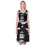 Morbid Skull Midi Sleeveless Dress