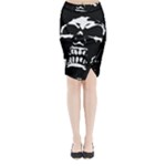 Morbid Skull Midi Wrap Pencil Skirt