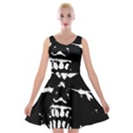 Morbid Skull Velvet Skater Dress