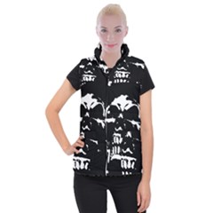 Morbid Skull Women s Button Up Vest from ArtsNow.com