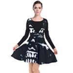 Morbid Skull Plunge Pinafore Dress