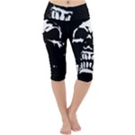 Morbid Skull Lightweight Velour Cropped Yoga Leggings