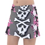 Pink Bow Skull Tennis Skirt