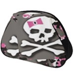 Pink Bow Skull Full Print Accessory Pouch (Big)