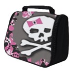 Pink Bow Skull Full Print Travel Pouch (Small)